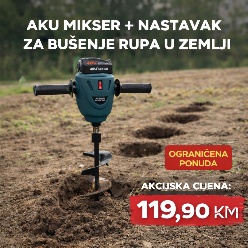 Aku Mikser + Busac Rupa Svrdlo Za Malter Mjesac Busenje Masina