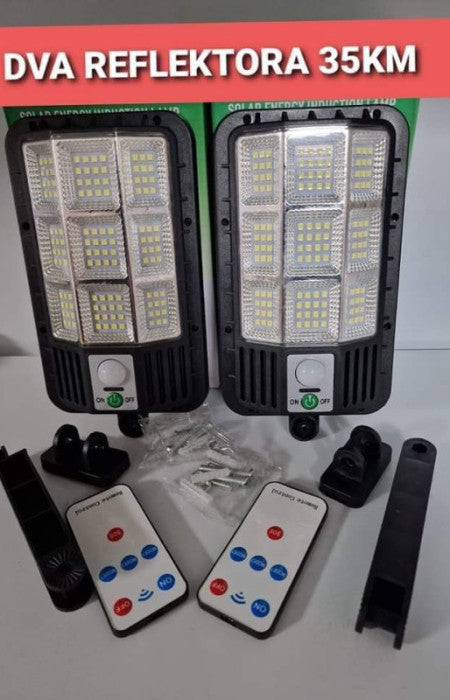 SOLARNI REFLEKTORI 250W 1+1 LED LAMPA RASVJETA REFLEKTOR