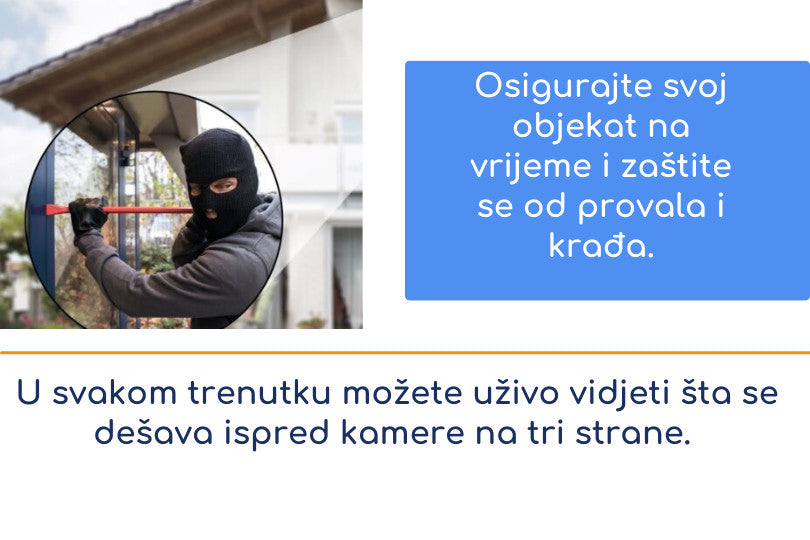 Trostruka Wifi kamera Vanjska PTZ