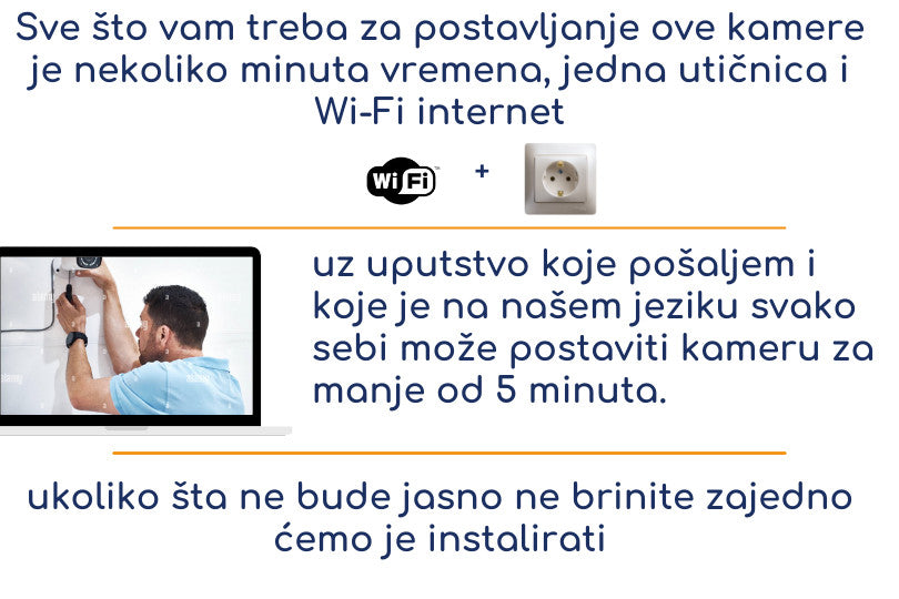 Trostruka Wifi kamera Vanjska PTZ