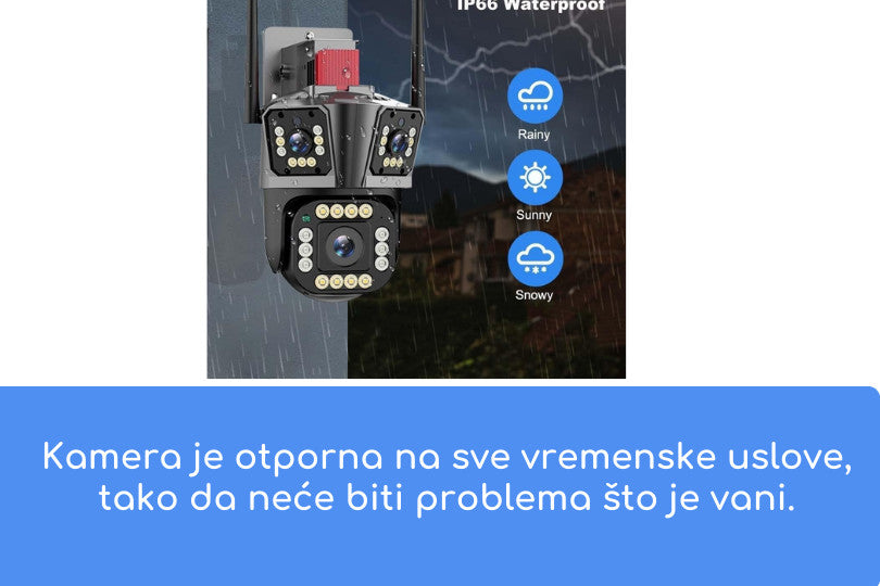 Trostruka Wifi kamera Vanjska PTZ