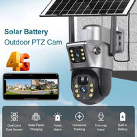 4G Solarna Dvoglava Kamera 360° sa Duplim Ekranom (Radi bez struje i WiFi-a) 5