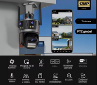 Kamera 12MP Tri Ekrana Tri Objektiva WiFi PTZ Vanjska iCSee 6