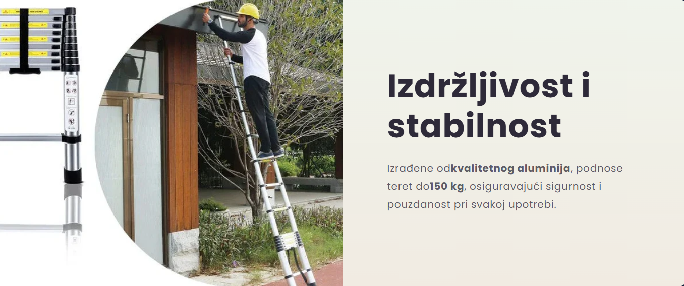 Teleskopske Ljestve 3,8M