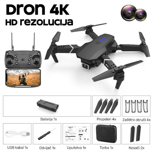 Ultra Dron Sa Kamerom 4K 2 KAMERE