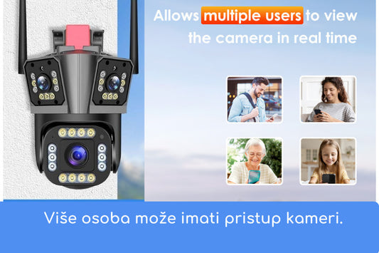 Trostruka Wifi Kamera Vanjska PTZ