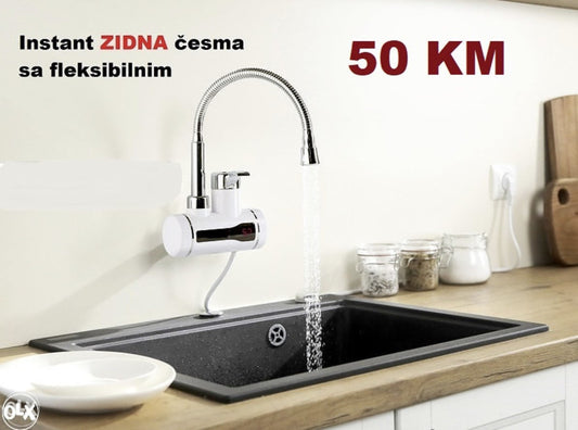 Delimano Zidna Cesma Sa Grijacem i Fleksibilnim Crijevom